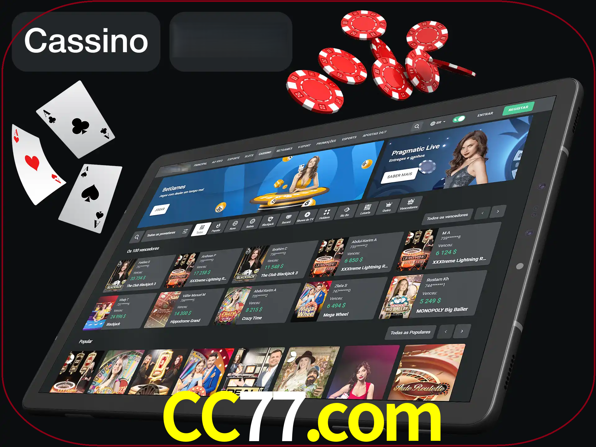 Jogue vários jogos de cassino em nosso cassino.