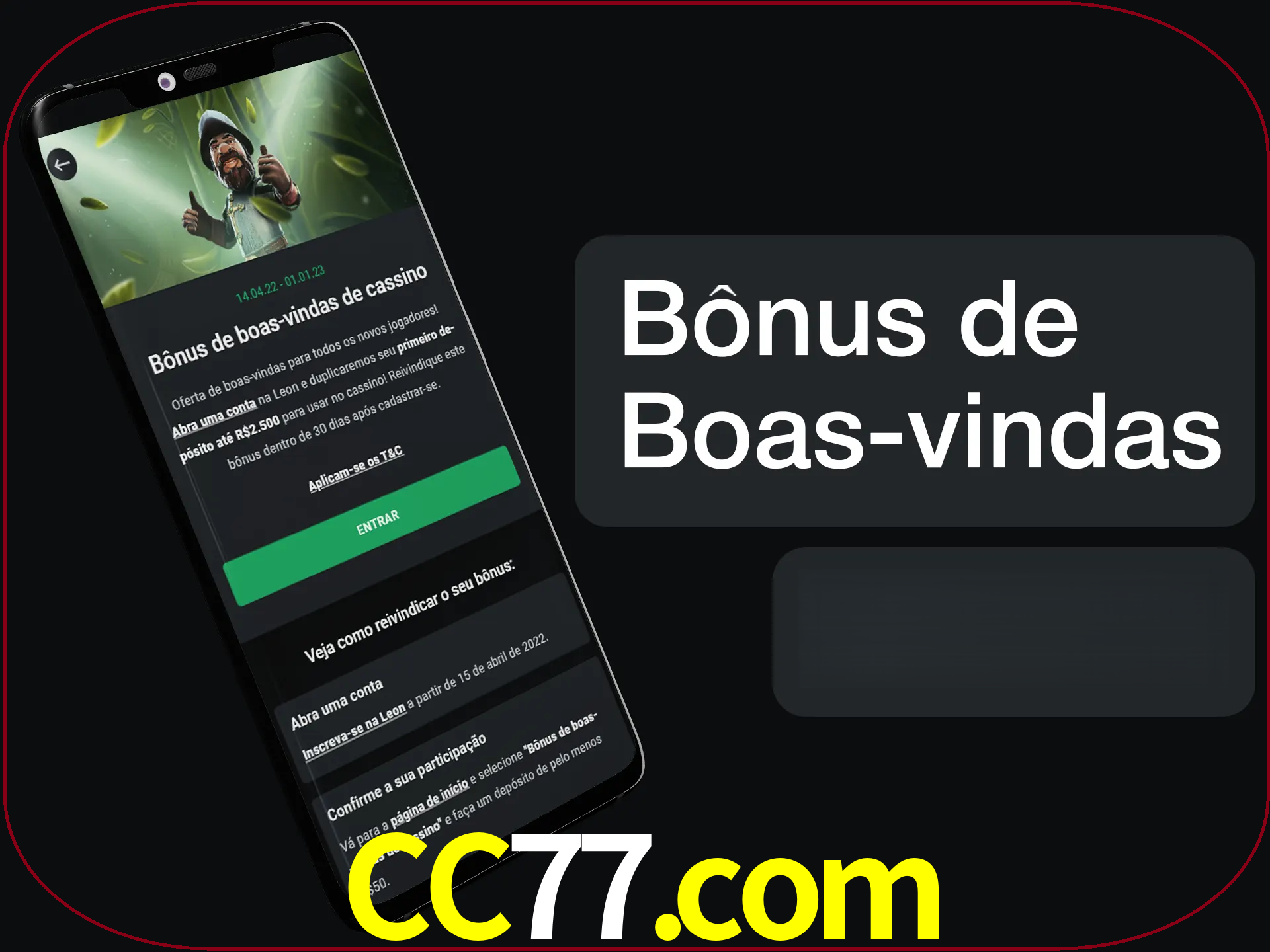 Não se esqueça de usar o bônus de boas-vindas.